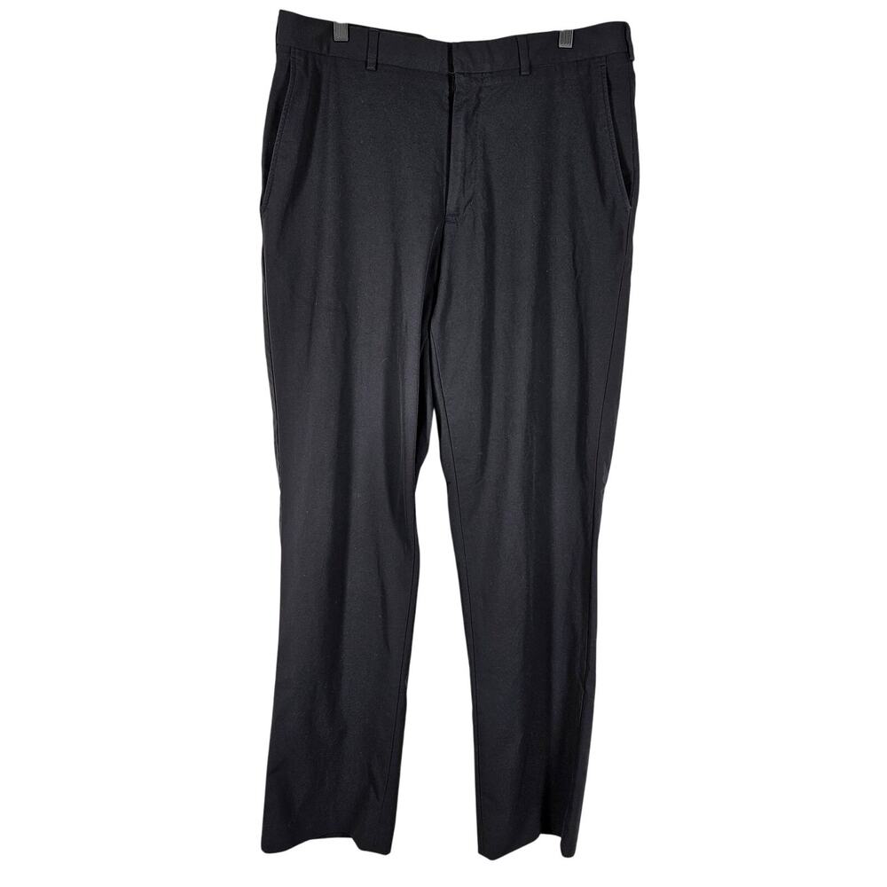 WALTER HAGEN MEN'S BLACK GOLF PANTS W34 L32 FLAT FRONT STRAIGHT LEG - PERFECT 11